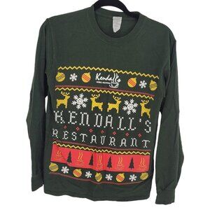 Gildan unisex small green Kendalls Restaurant Noble Oklahoma Christmas print